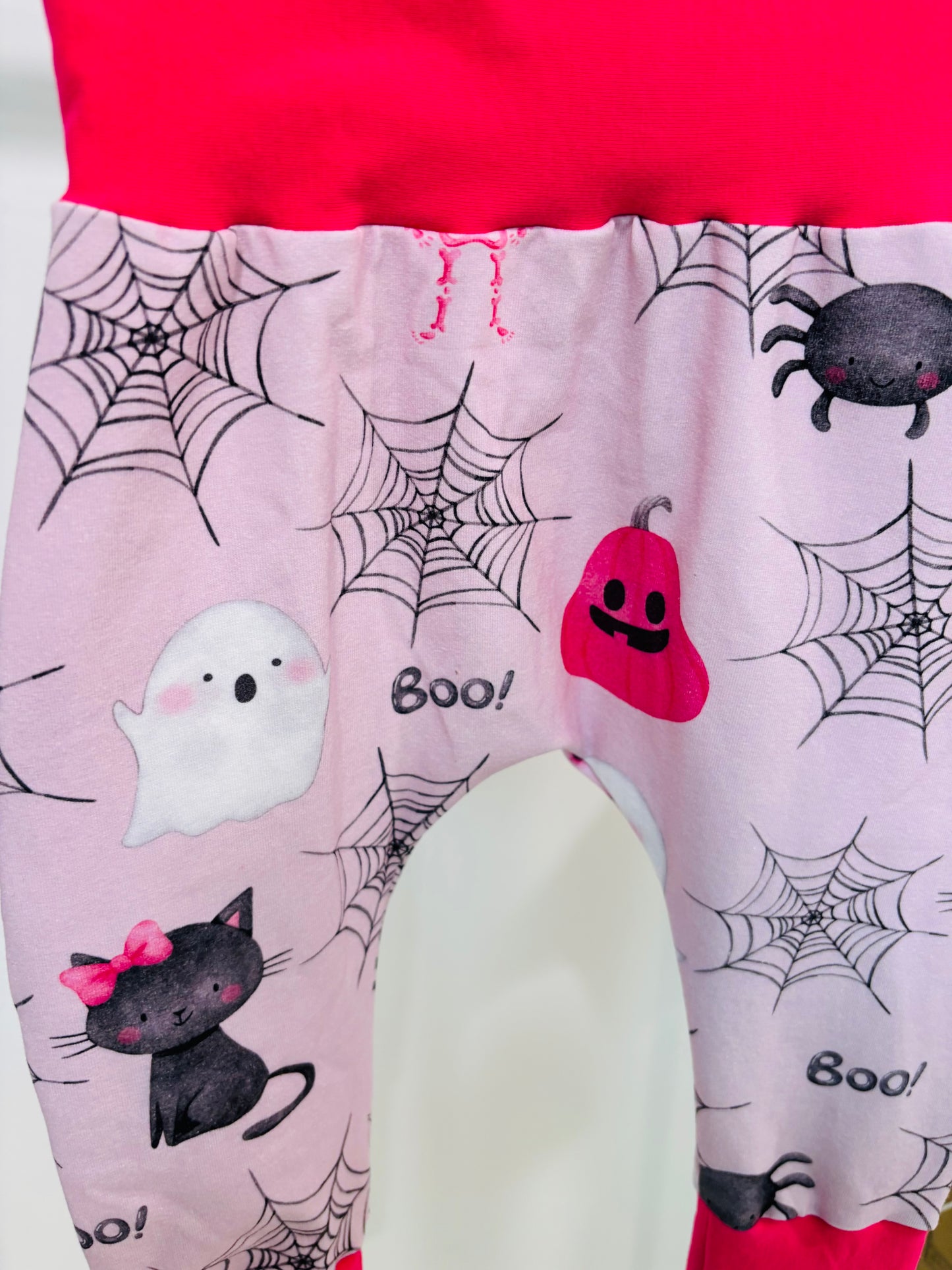 Pantalon évolutif Halloween rose