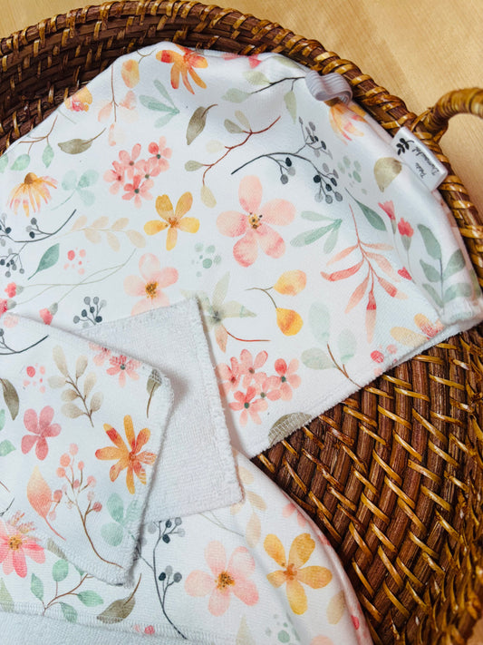 Serviette douceur fleurie