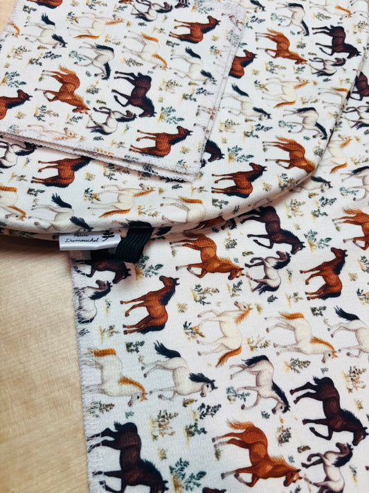 Serviette chevaux