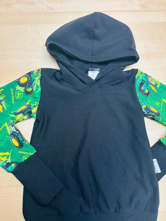 Chandail évolutif avec capuche tracteur vert