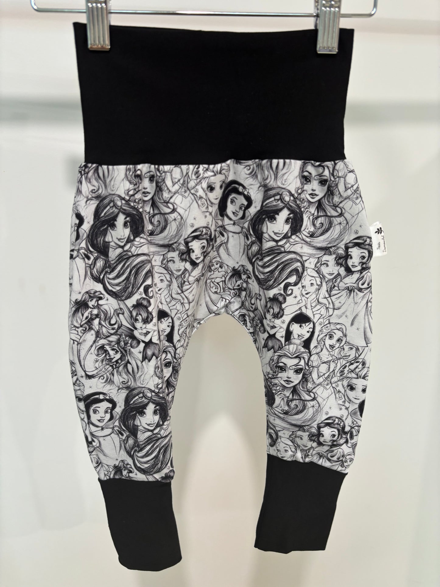 Pantalon évolutif princesse noir et blanc