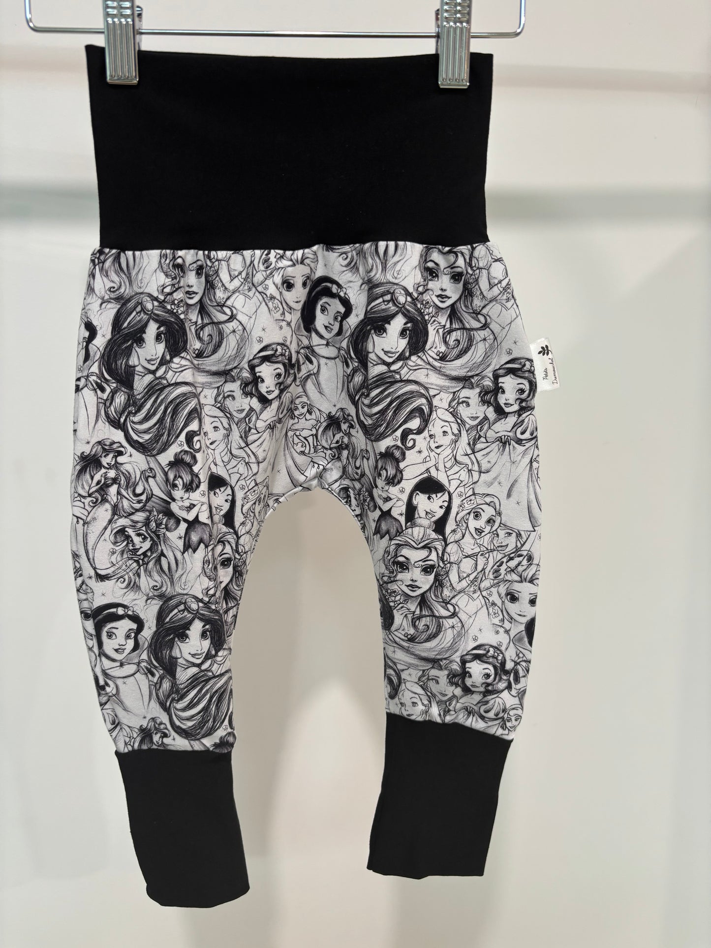 Pantalon évolutif princesse noir et blanc