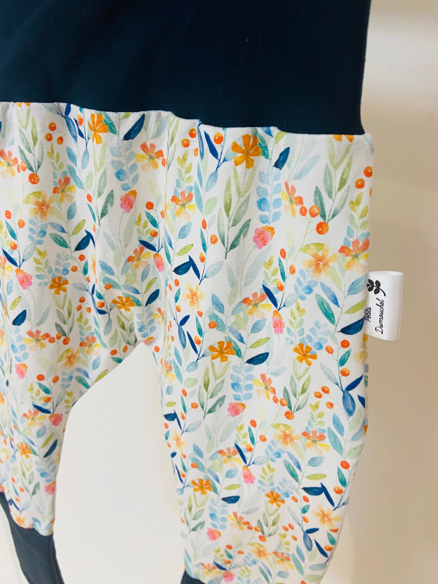 Pantalon évolutif fleurit orangé