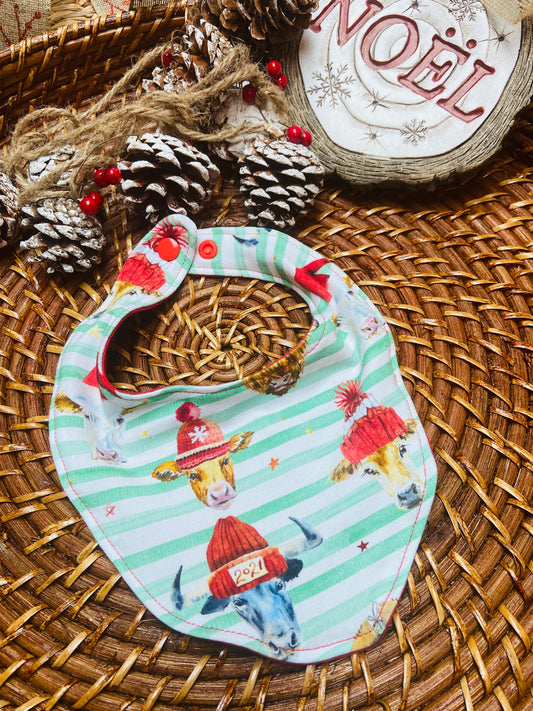 Bavoir vache Noël