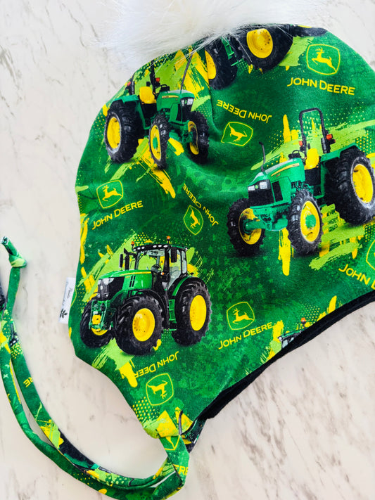 Tuque tracteur vert